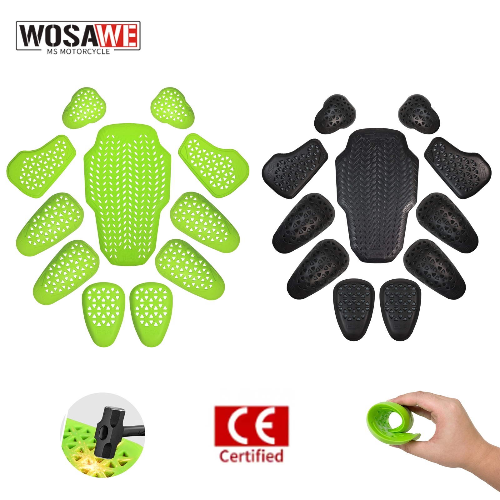 Motorcycle Gear For Sale - WOSAWE Motorcycle Jacket Insert Protective Gear