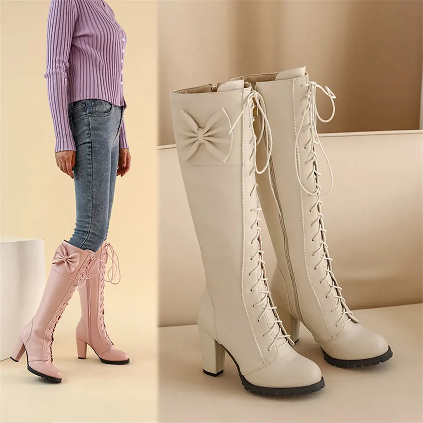 Sweet Bowtie Lolita Knee-high  - Riding Boot Short recension och pris
