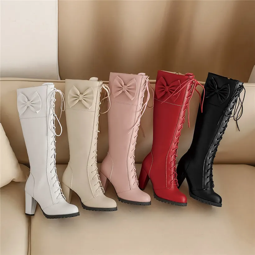 Sweet Bowtie Lolita Knee-high  - Riding Boot Short recension och pris