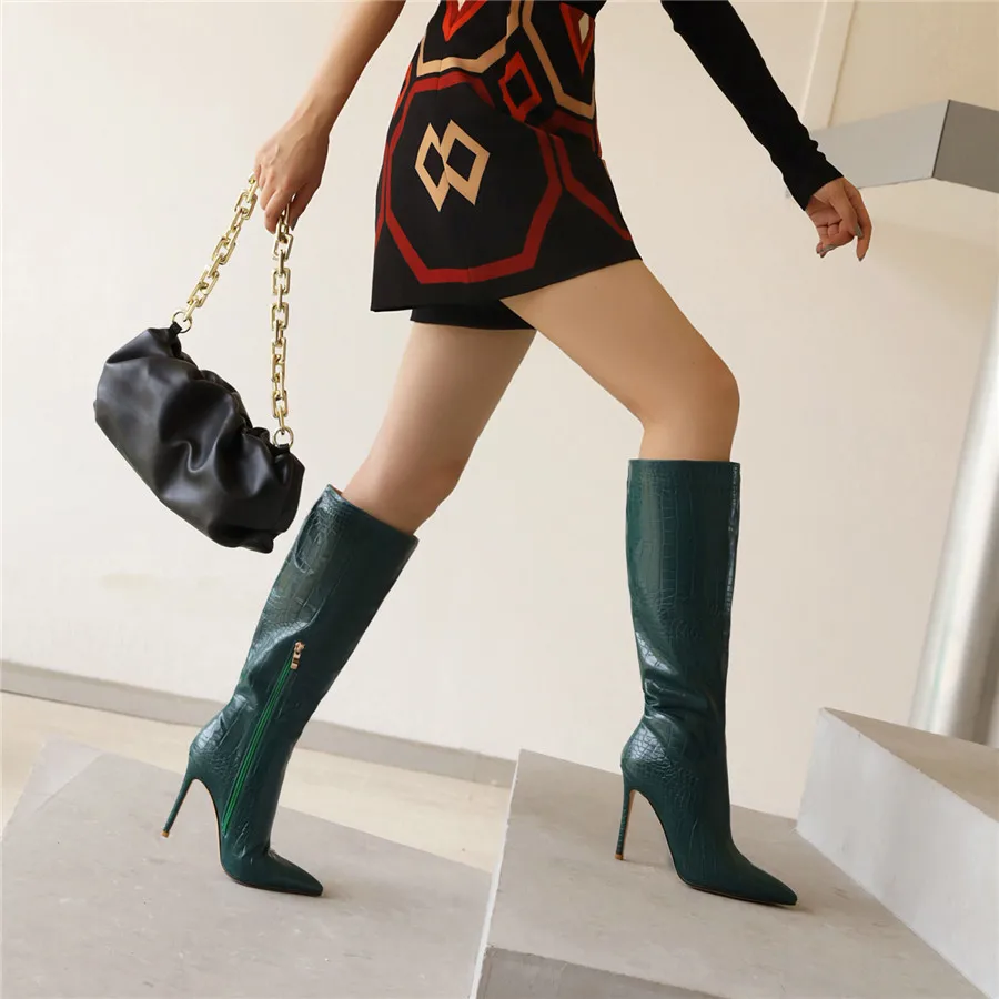 Shiny Silver Gold Women Knee H - Riding Boot Short recension och pris