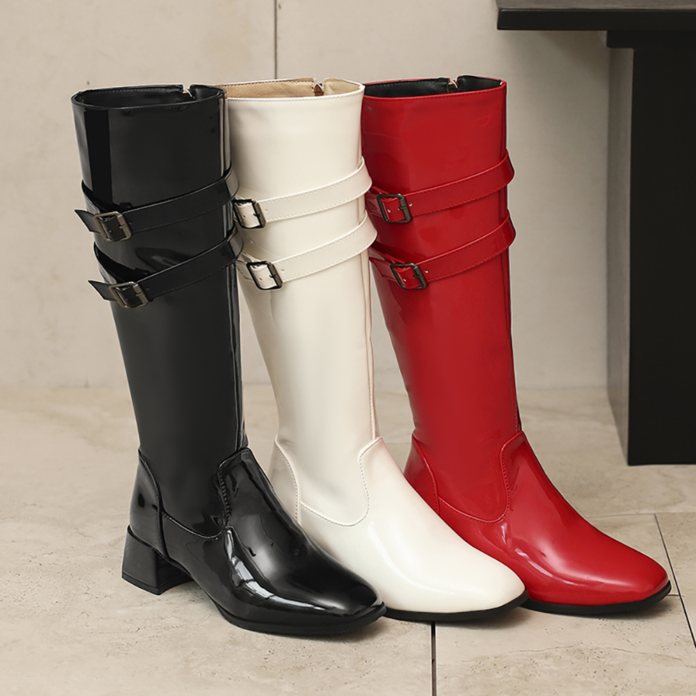  New Winter Glamour White Red  - Riding Boot Short recension och pris