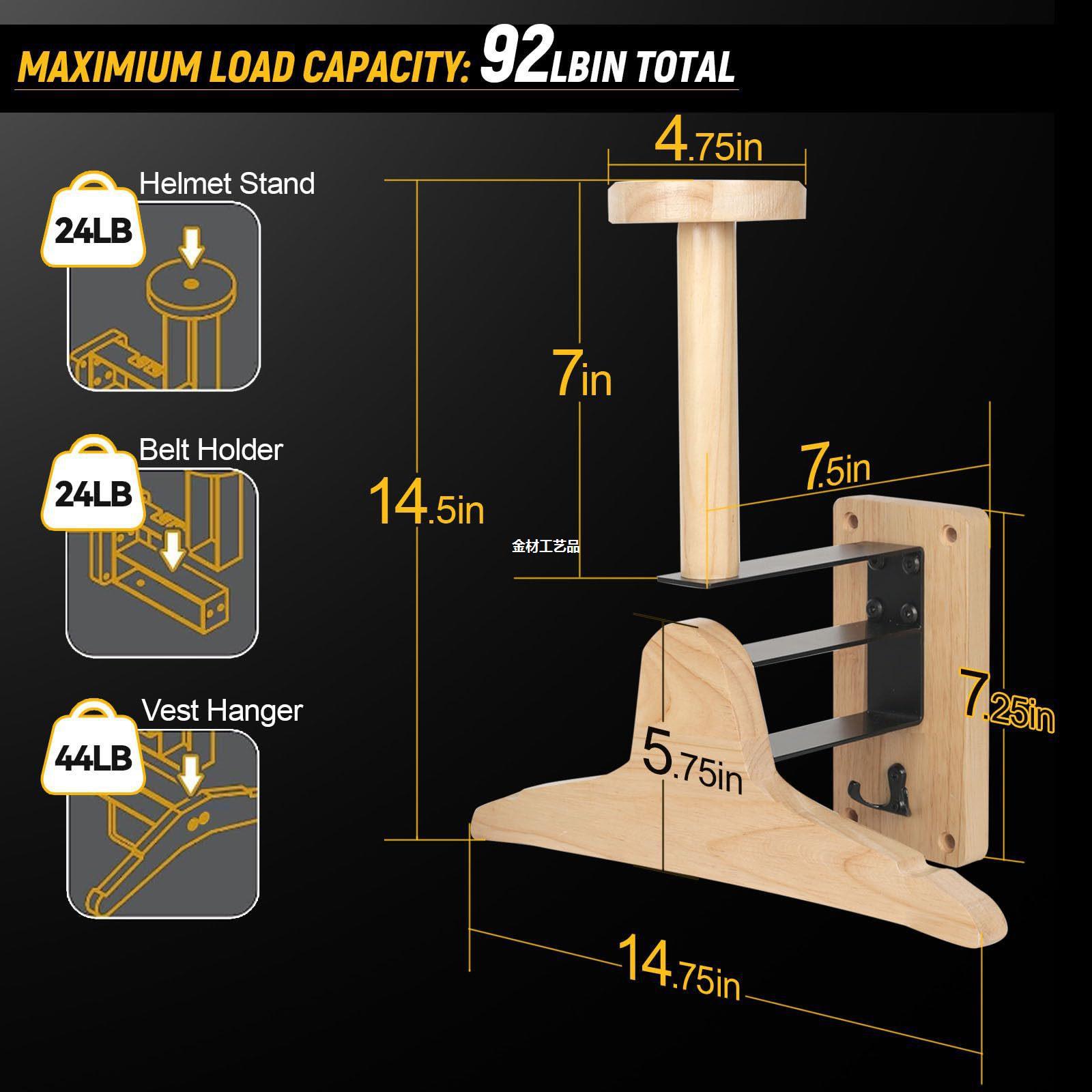 Wall‑Mount Wooden Outdoor Stor - Motorcycle Gear Display Rack recension och pris