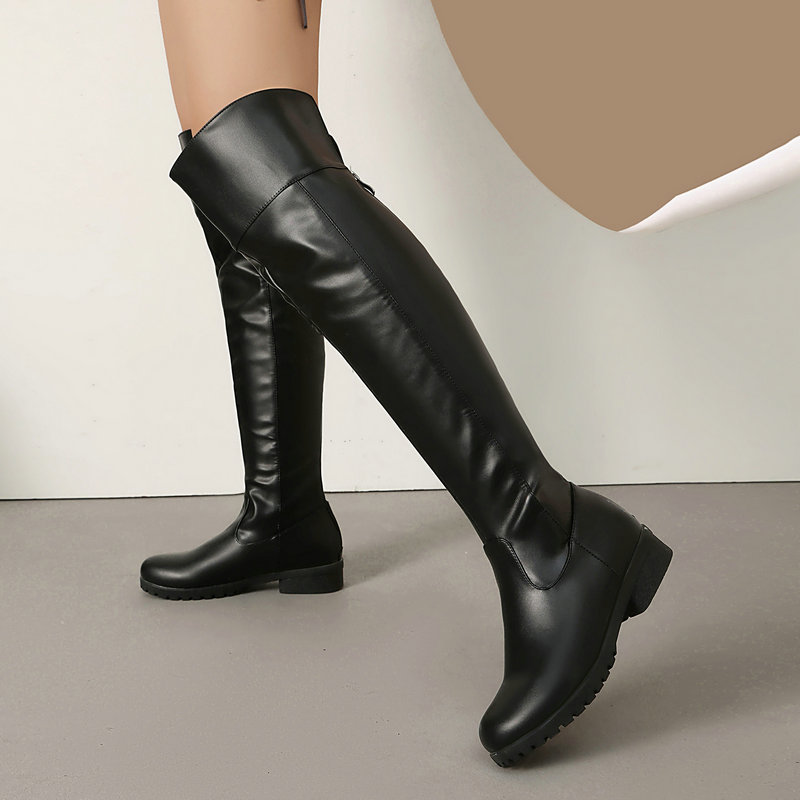 Punk Gothic Soft PU Leather Lo - Riding Boot Short recension och pris
