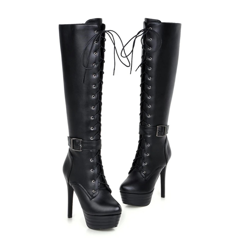 Knee High Boots Womens Botas M - Riding Boot Short recension och pris