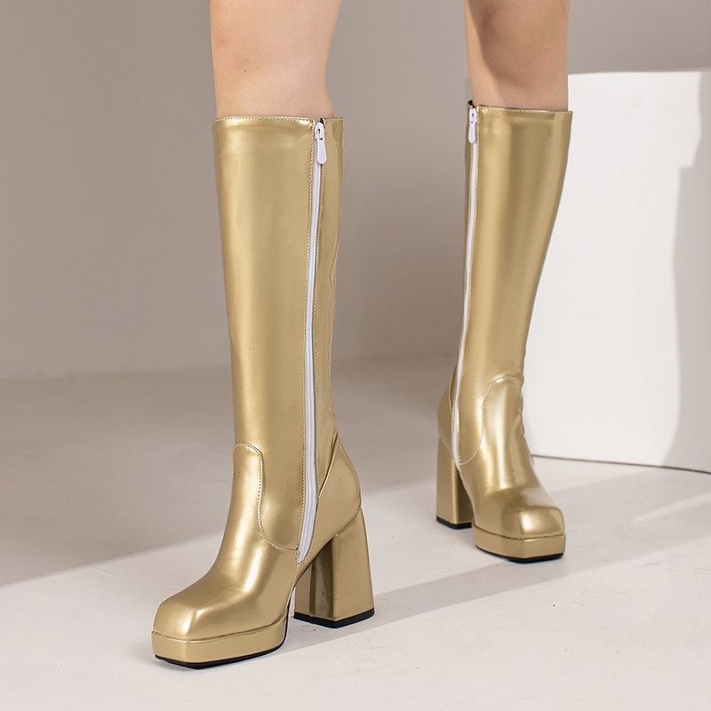 Green Winter Women Platform Kn - Riding Boot Short recension och pris