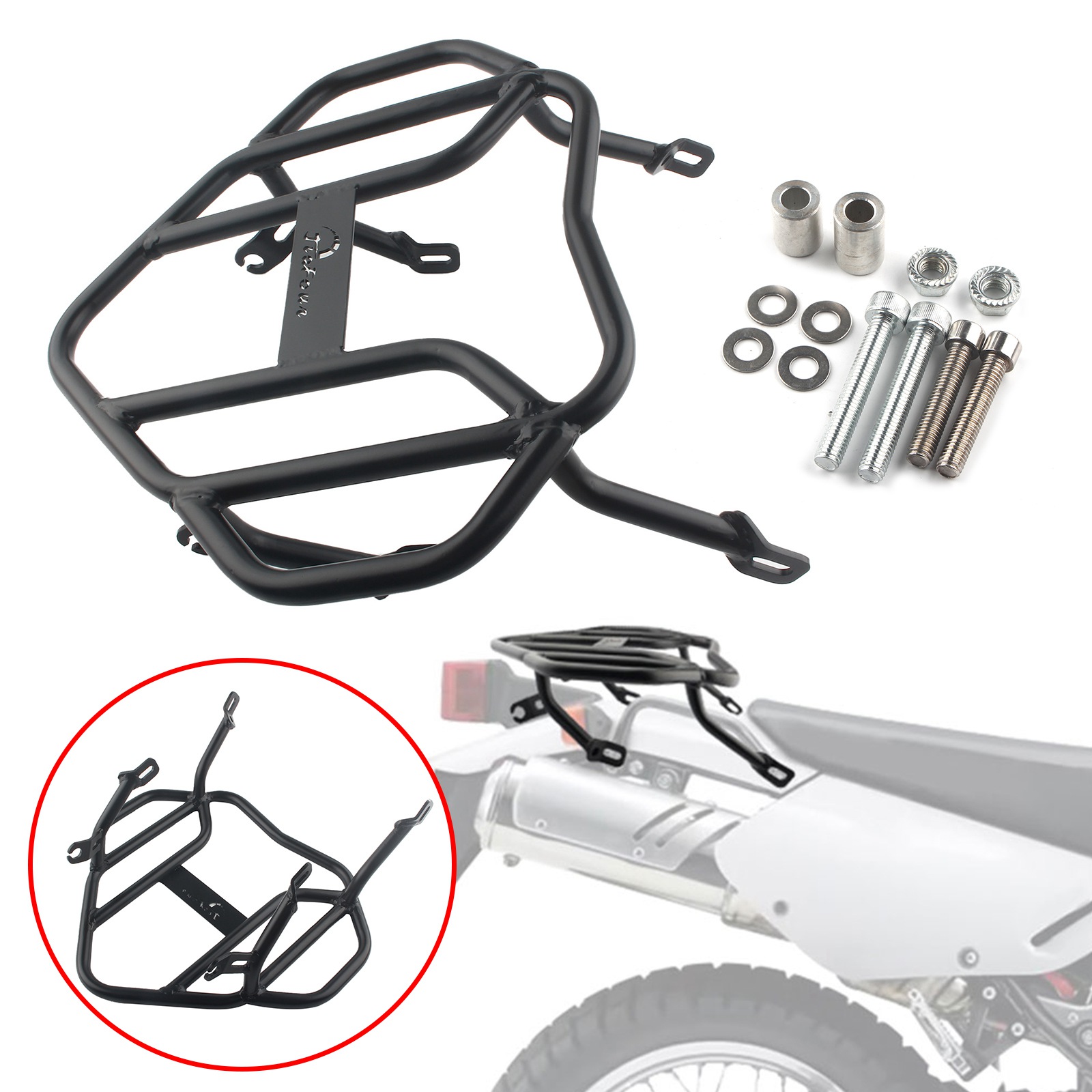 Motorcycle Cargo Storage Carri - Tail Bag Rack recension och pris