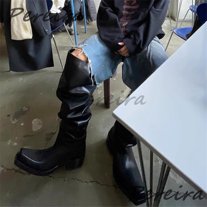 Thick Soled Over The Knee Boot - Riding Boot Short recension och pris